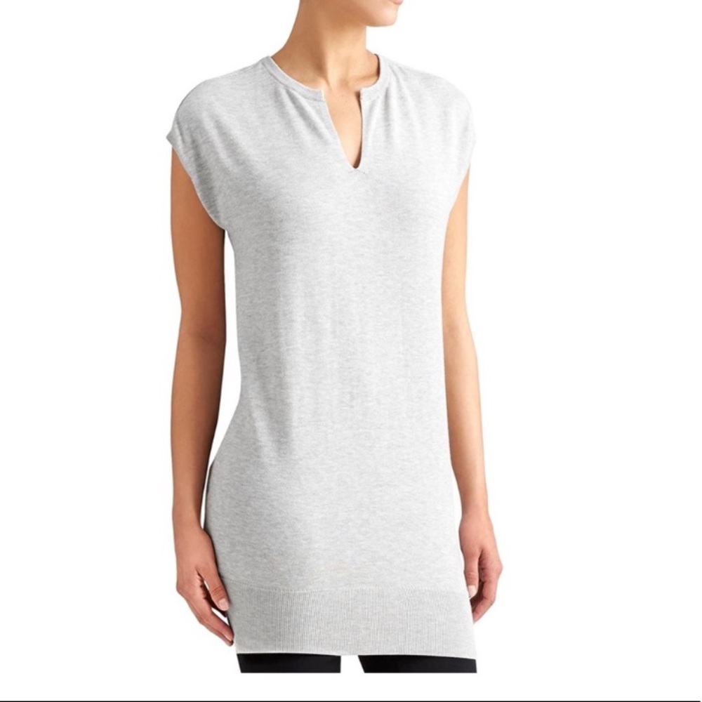 Athleta Intent Cap Sleeve Sweater Dress Size S Gray